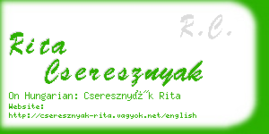 rita cseresznyak business card